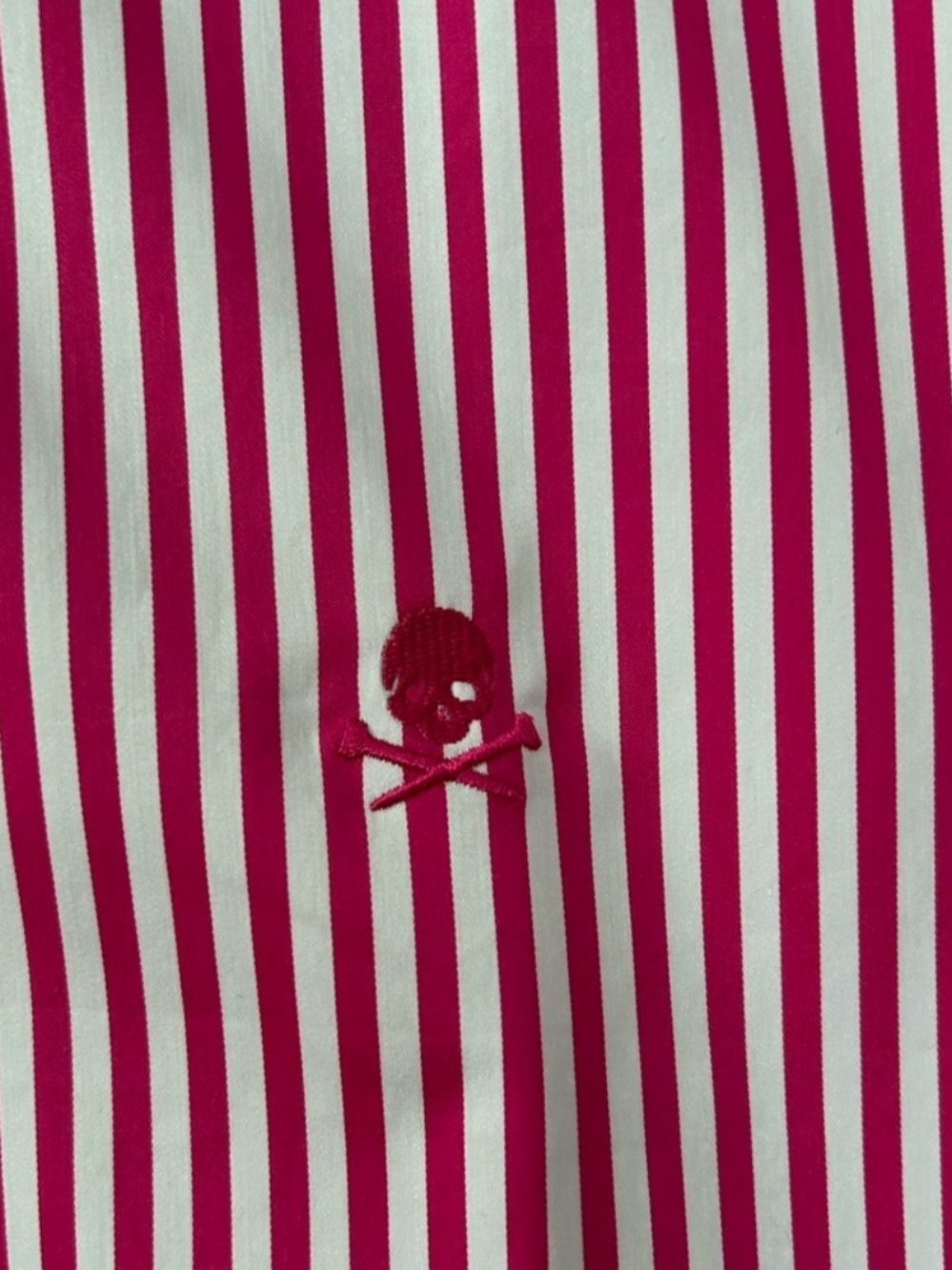 G/FORE Hot Pink and White Striped Golf Top